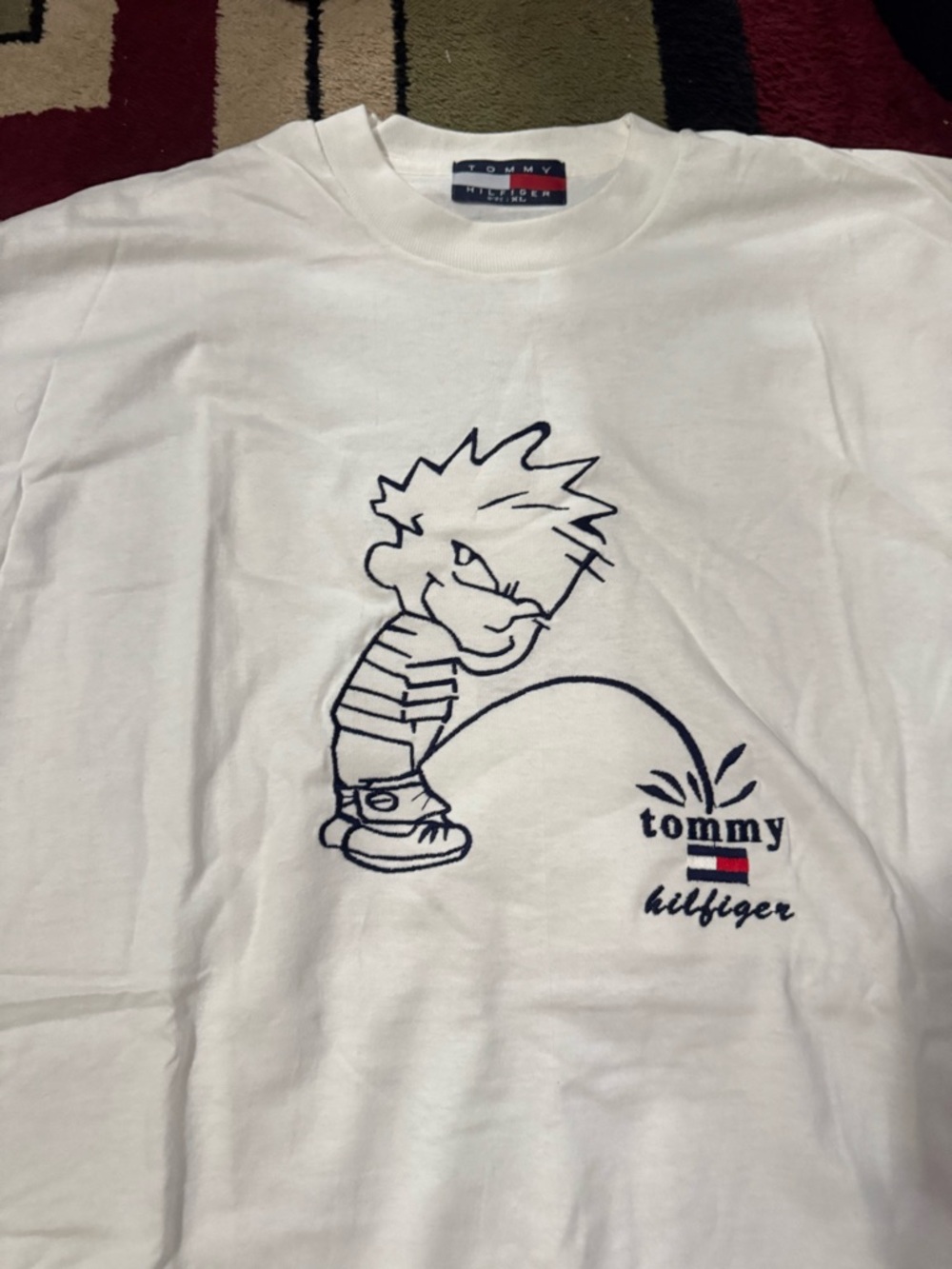 Tommy Hilfiger White Graphic Tee vintage - Picture 2 of 5